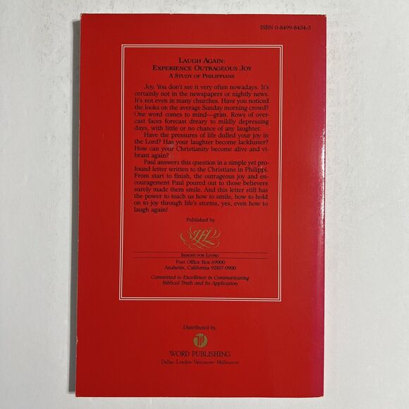 Maybe it's Time to Laugh Again Paperback By Charles R Swindoll Bible Study Guide - Picture 5 of 9